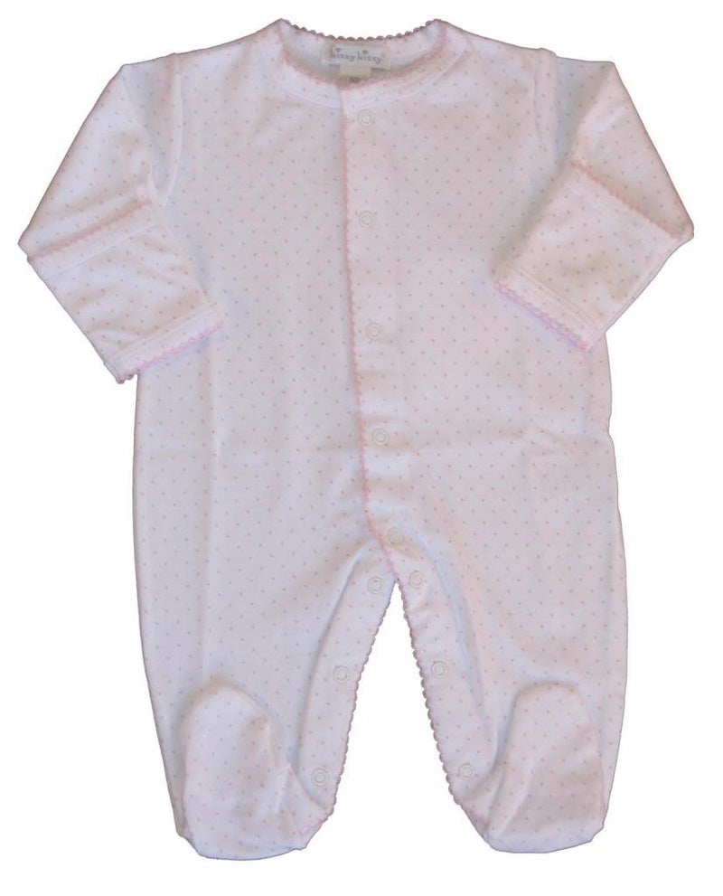 Kissy Kissy - New Kissy Dots Footie - White with Pink-0-3mos